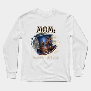 Mom: Steampunk At Heart Top Hat - Golden Version Long Sleeve T-Shirt